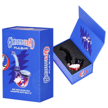 Load image into Gallery viewer, Grateful Dead x Pulsar Bolt Handle Wig Wag Glass Sherlock Pipe - 5&quot;