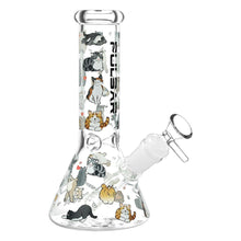 Load image into Gallery viewer, Pulsar Kitten Corral Beaker Glass Water Pipe - 7.75&quot; / 14mm F