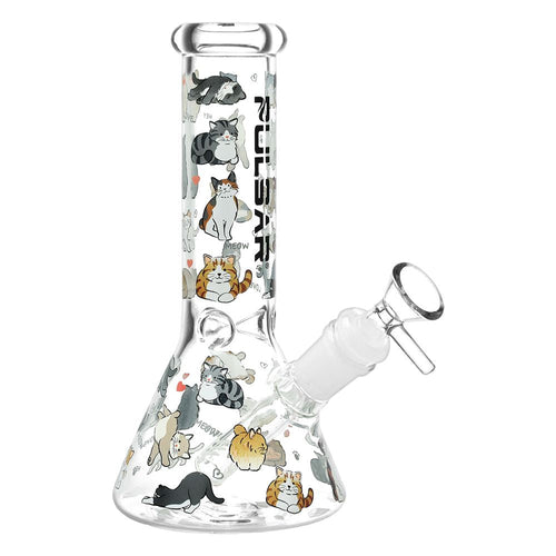 Pulsar Kitten Corral Beaker Glass Water Pipe - 7.75